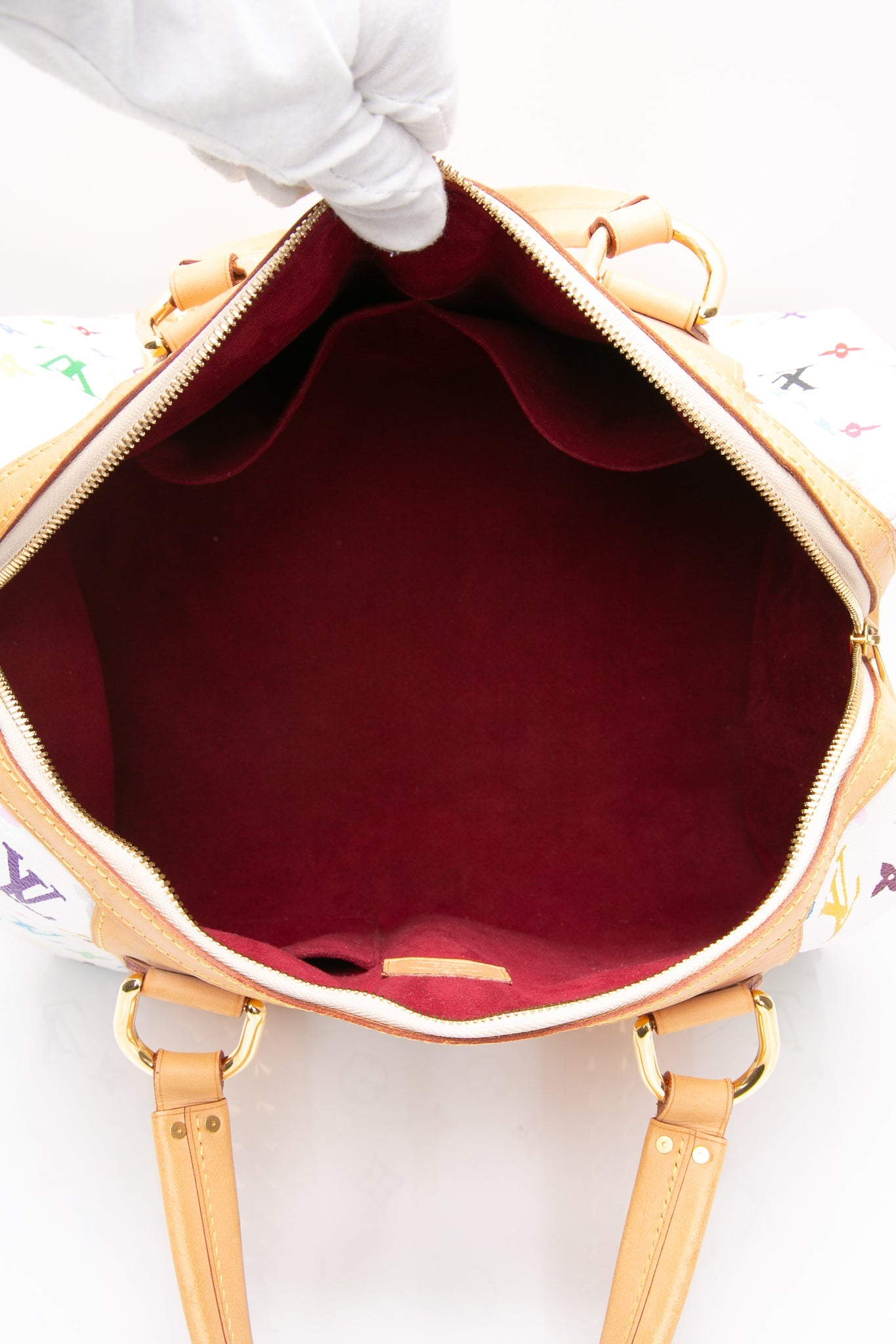 LOUIS VUITTON White Monogram Multicolor Courtney GM