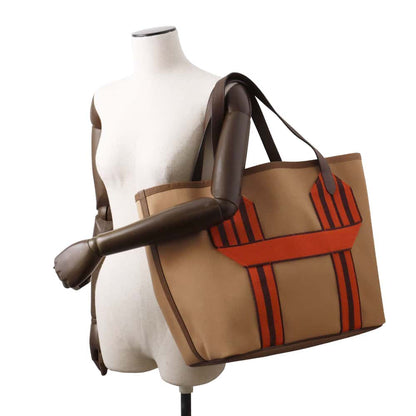 HERMES Pur Sangle Chai/Cacao Toile Military Taurillon Clemence Sangle Woolie Size MM