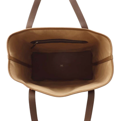 HERMES Pur Sangle Chai/Cacao Toile Military Taurillon Clemence Sangle Woolie Size MM