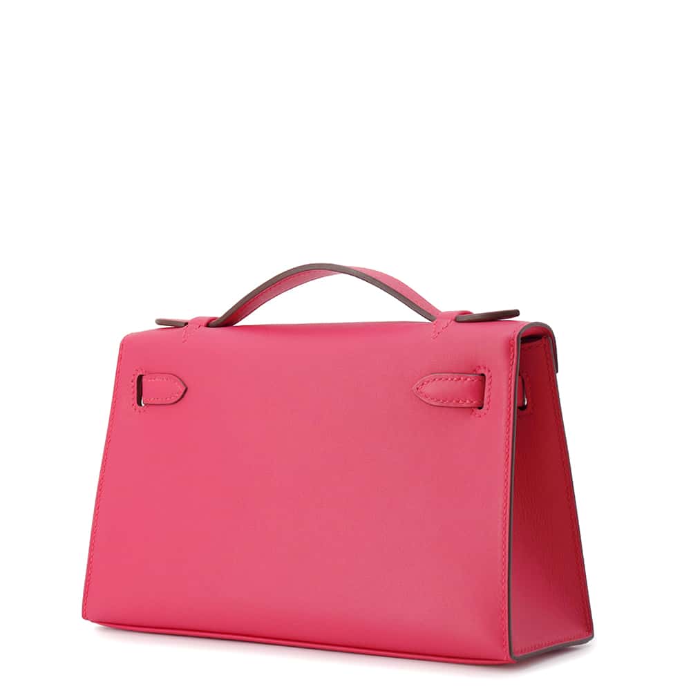 HERMES PochetteKelly Rose Xream Swift Leather
