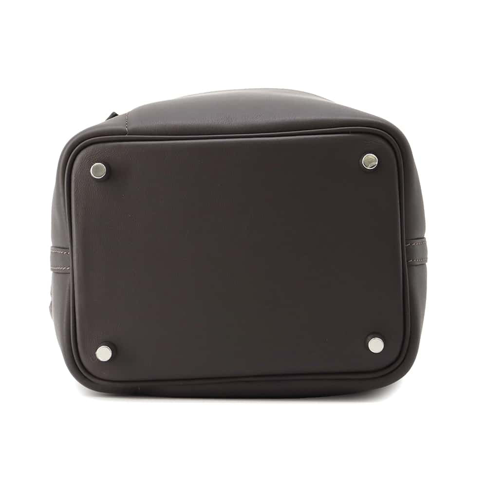 HERMES Picotin Lock Go Team Ebene Felt Swift Leather Size PM
