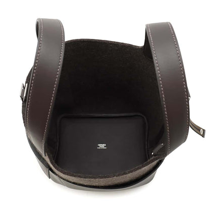 HERMES Picotin Lock Go Team Ebene Felt Swift Leather Size PM