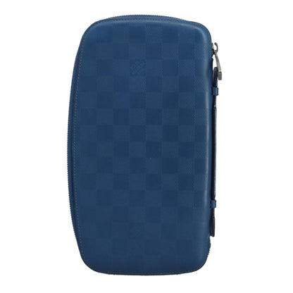 Louis Vuitton Atholl Blue Leather Clutch Bag