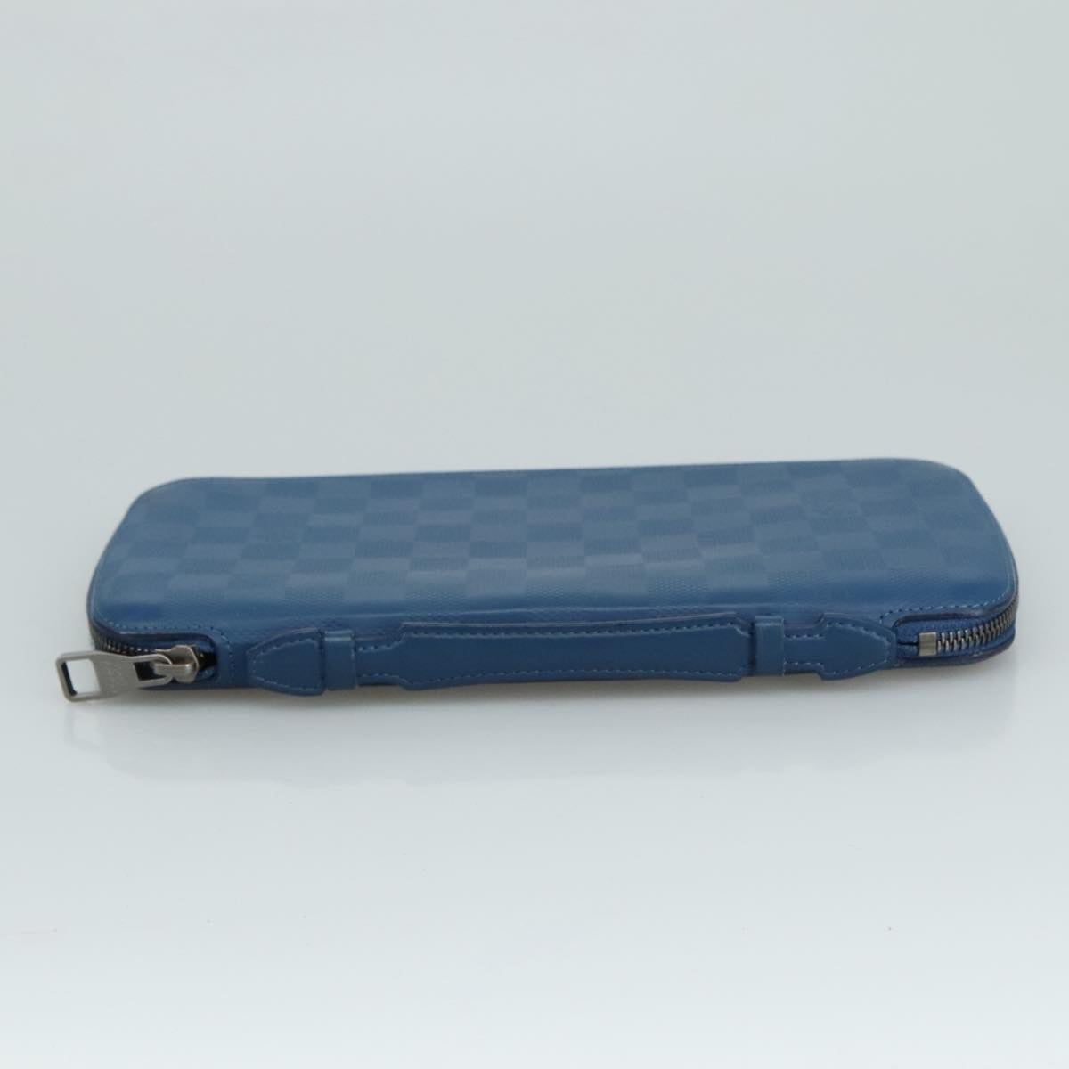 Louis Vuitton Atholl Blue Leather Clutch Bag