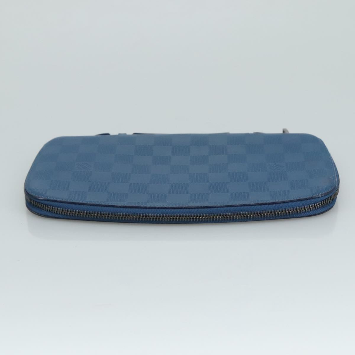 Louis Vuitton Atholl Blue Leather Clutch Bag