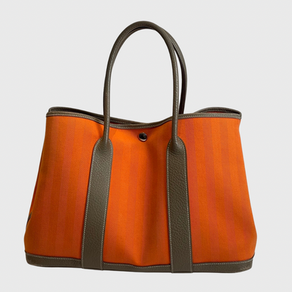 Hermes Garden Party 36 Canvas Orange PHW