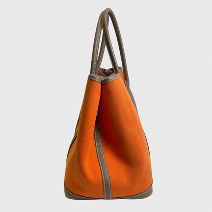 Hermes Garden Party 36 Canvas Orange PHW