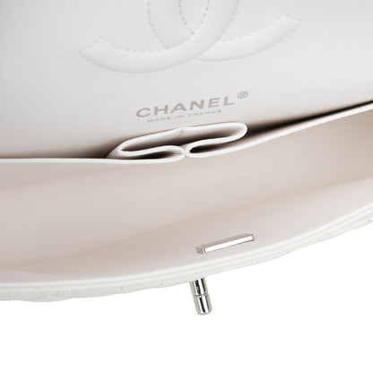 Classic Flap Bag - Small White Caviar