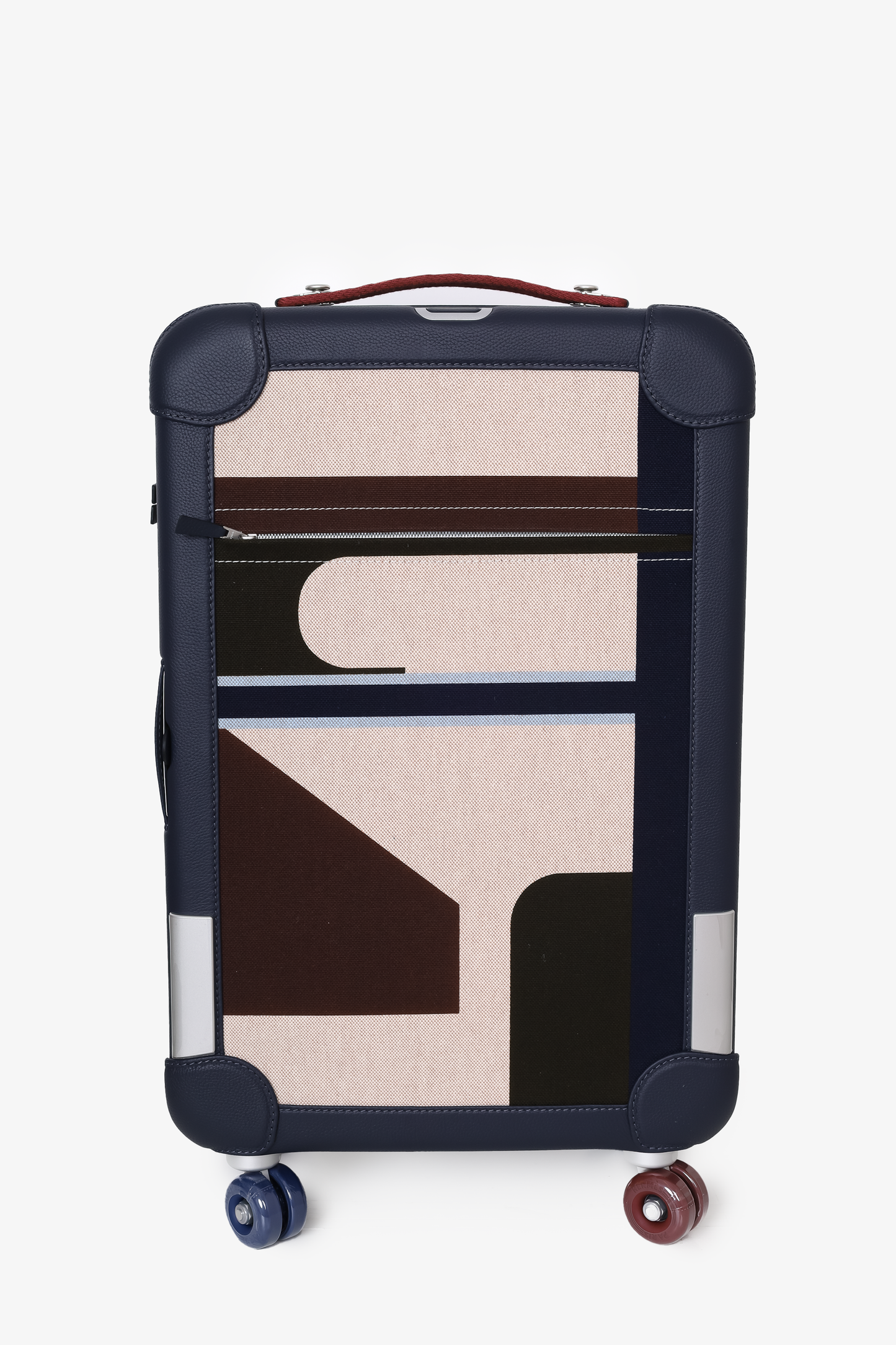 Hermes Indigo Taurillon Regate Leather and Canvas RMS Rolling Mobility Suitcase