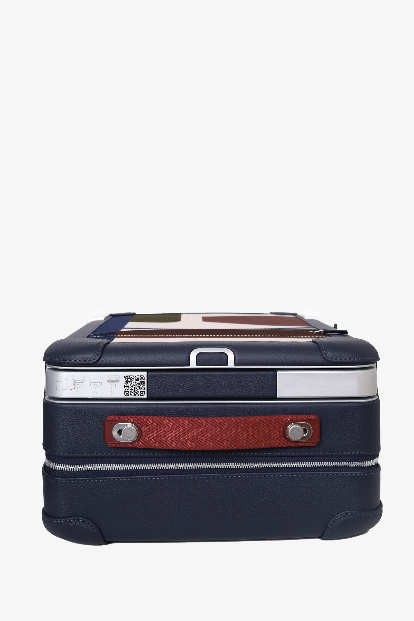 Hermes Indigo Taurillon Regate Leather and Canvas RMS Rolling Mobility Suitcase