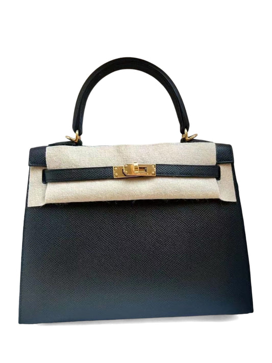 Hermes Kelly Sellier 25 Noir Epsom GHW