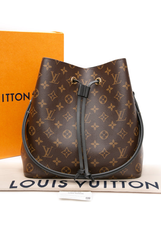 LOUIS VUITTON Monogram Black NéoNoé MM