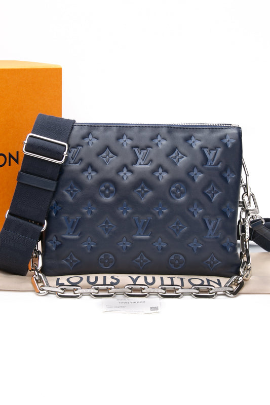 LOUIS VUITTON Navy Coussin PM Crossbody