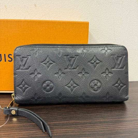 Louis Vuitton Monogram Empreinte Zippy Long Wallet Black