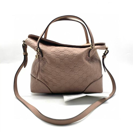 Gucci Beige Leather Two-Way Bag Medium Size