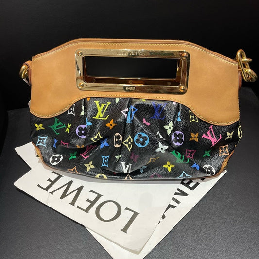 Louis Vuitton Judy Small Black Tricolor Multicolore Chain Handbag